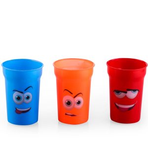 smiley cup -set of 3