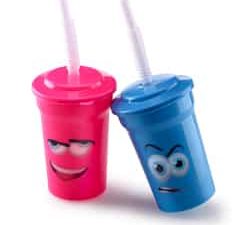 CUP WITH STRAW