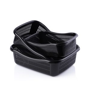 Rectangular Strainer ( Set of 3 ) - Black