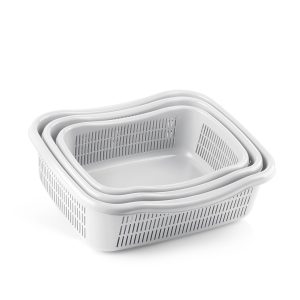 Rectangular Strainer ( Set of 3 ) - white
