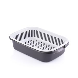 Regtangular Bowl With Strainer