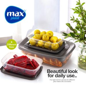 Alternative view of Rectangular food container set of 3 pc