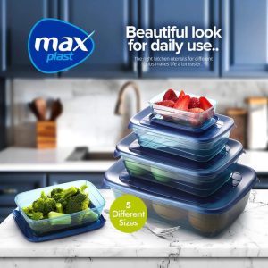 Alternative view of Rectangular food container set of 5 pc