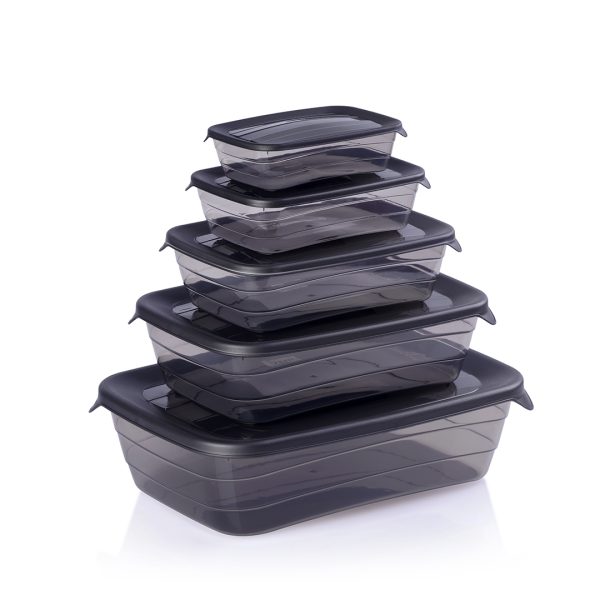 Rectangular food container set of 5 pc