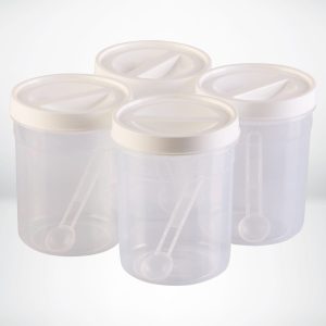 Spices Jar Set - Size 1 - 4 - white