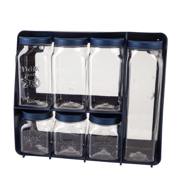 Plastic spice jar set with stand - Image 3