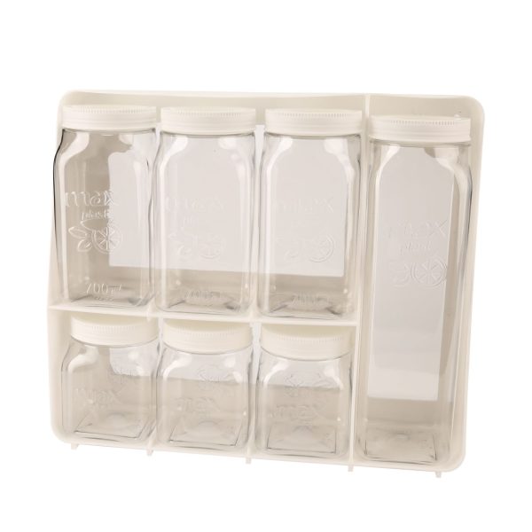 Plastic spice jar set with stand - Image 4
