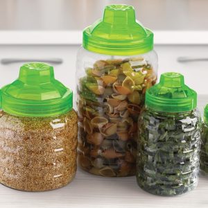 Alternative view of Rattan Jars Set 3/ 540 ml