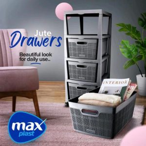 Alternative view of Jute Drawer -  4 Drawer Plastic Storage Drawers
